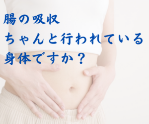 腸の吸収がちゃんと行われている身体ですか？