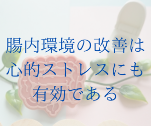 腸内環境の改善は心的ストレスにも有効である